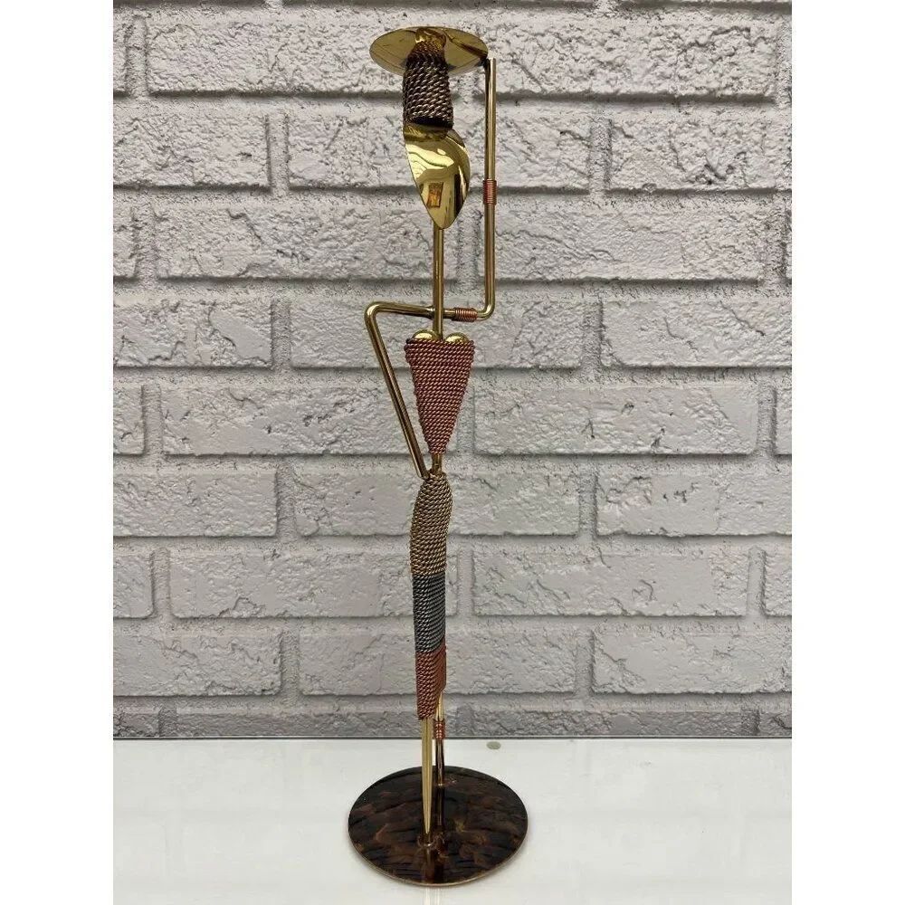 Fig-Cop African Mother Handmade Art Wire Wrapped Metal sculpture